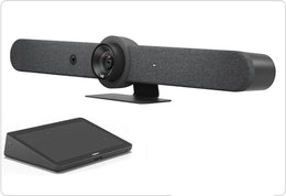 Logitech Rally Bar All-in-One Conference Camera with TAP IP Touch Controller Kit - 4K UHD PTZ Camera, 15x Zoom, Stereo Speakers, 6 Microphones, 10.1 Display, Oleophobic, Motion Sensor (Renewed)