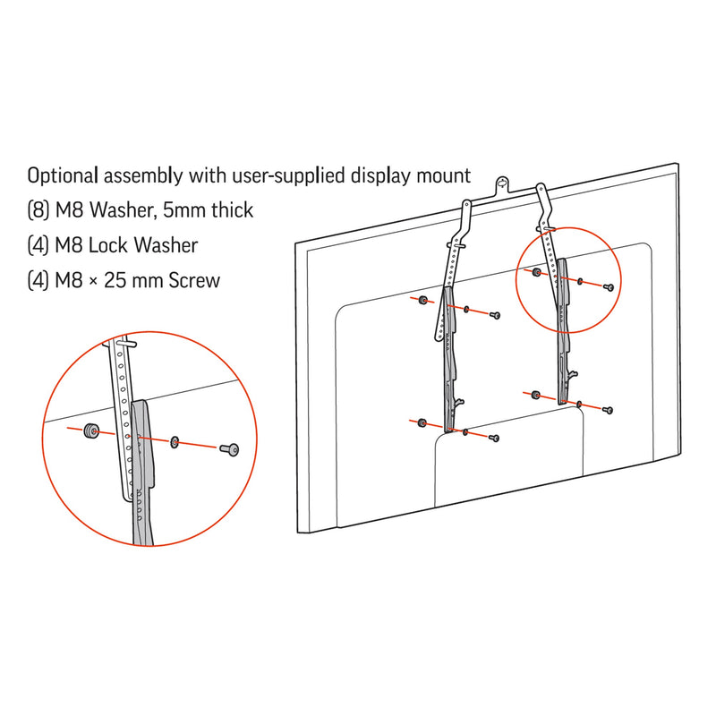 Poly Studio E70 VESA Mounting Kit – Compatible E70 Conference Camera – (875K7AA / 2215-87372-001) (Refurbished - Excellent)