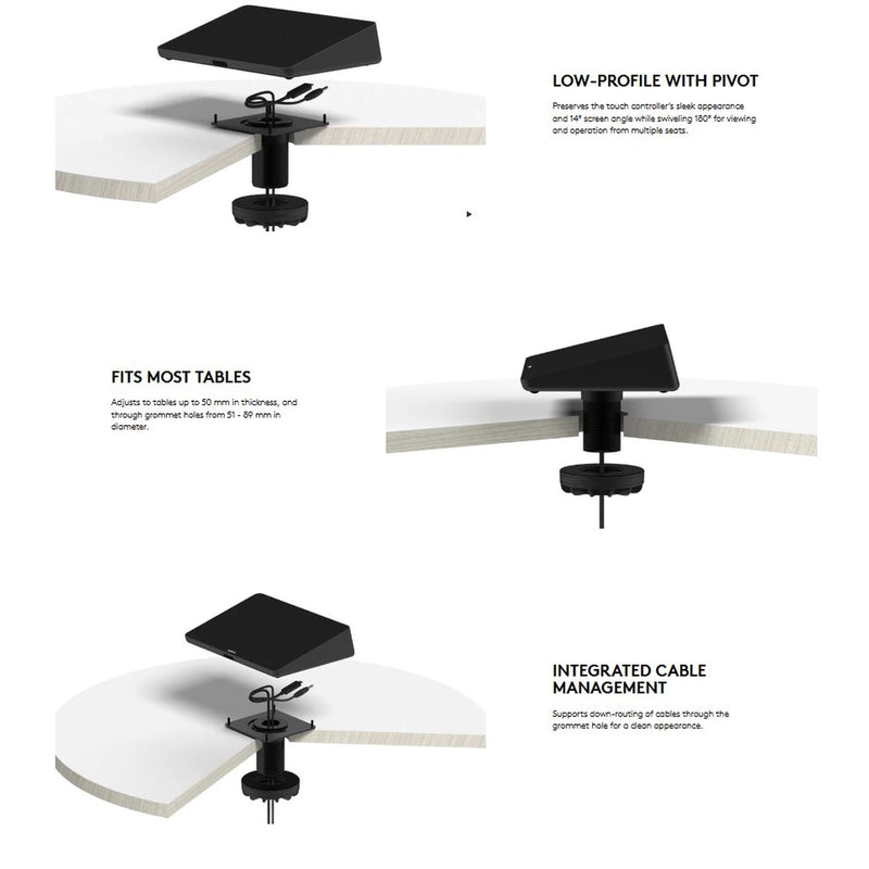 Logitech 939-001811 Table Mount for Tap & Tap IP Touch Controllers (Refurbished - Excellent)
