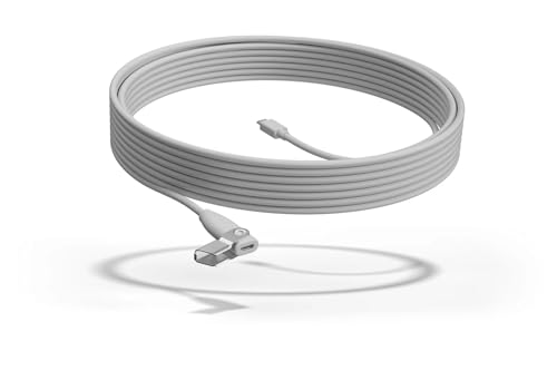 Logitech Rally Mic Pod Extension Cable - 10 Metre, White (Refurbished - Excellent)