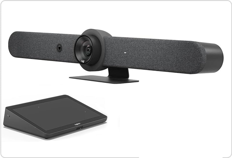 Logitech Rally Bar All-in-One Conference Camera with TAP IP Touch Controller Kit - 4K UHD PTZ Camera, 15x Zoom, Stereo Speakers, 6 Microphones, 10.1 Display, Oleophobic, Motion Sensor (Renewed)
