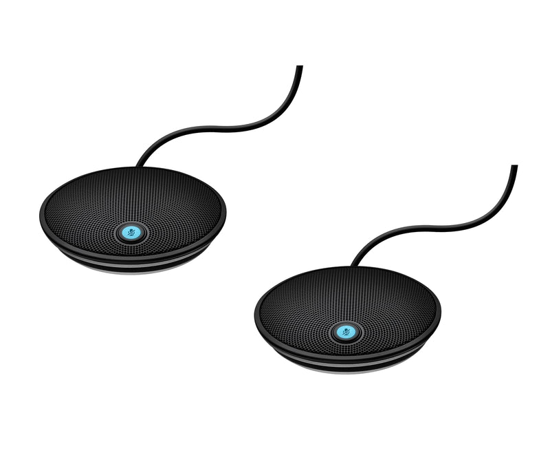 Logitech 989-000171 Group Expansion Mics Group Video Conferencing Systems, Indicator Lights, Mono, Wideband, Noise Cancelling, Microphone Mute, Laptop/PC/Mac  Black (New)(Renewed)