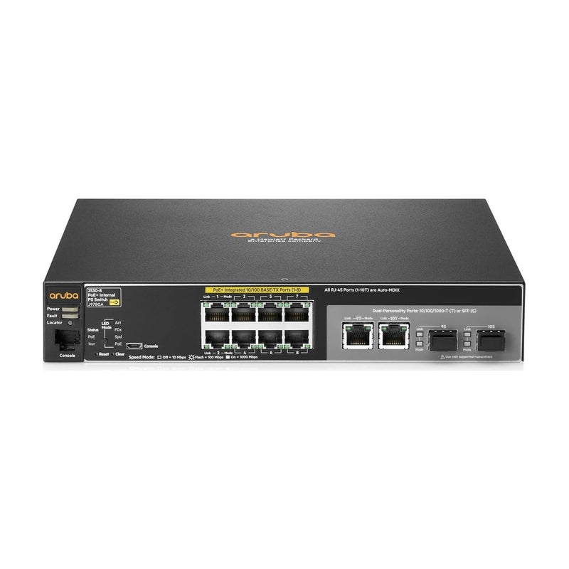 HP Aruba 2530-8G (J9780A) Managed Network Switch (Refurbished - Excellent)