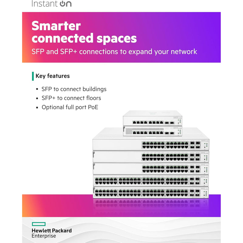 HPE Networking Instant On Switch Series 1930 24-Port GbE Switch with PoE (Refurbished)