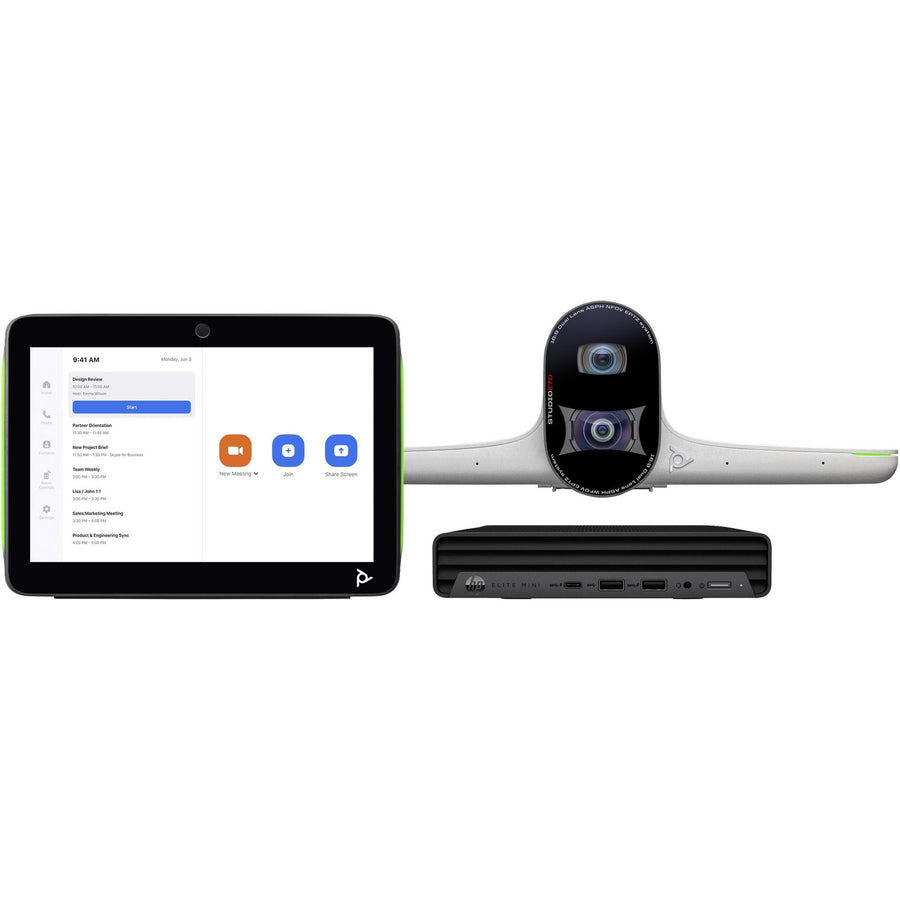 Poly Studio Large Room Kit for Zoom Rooms – E70 Camera, TC10, Mini Conferencing PC (Refurbished)